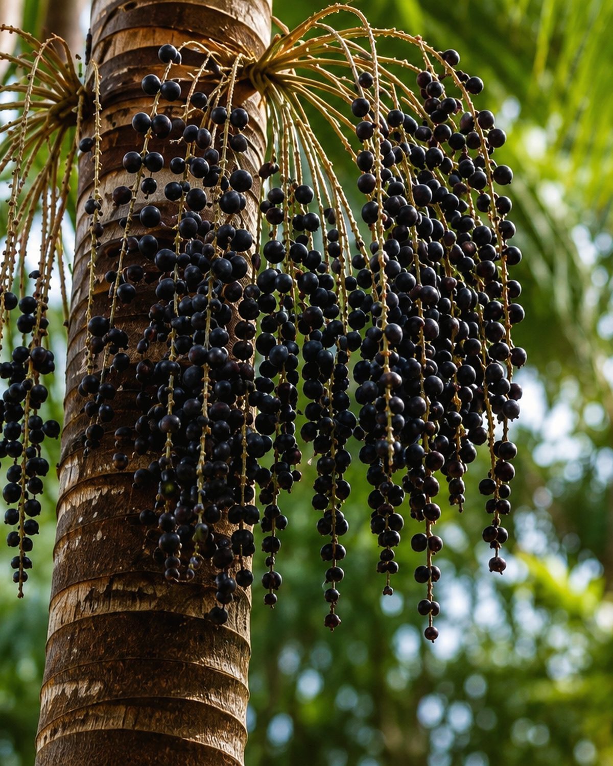 Açaí ripening on the palm